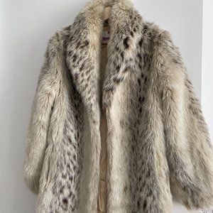 Vintage Faux Fur Leopard Print Coat